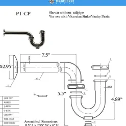 Sale Chrome P-Trap for Bathroom and Utility Drains Laundry & Utility Sinks