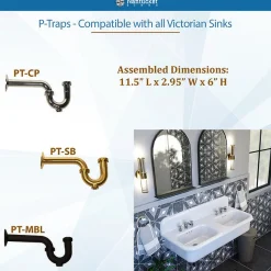 Sale Chrome P-Trap for Bathroom and Utility Drains Laundry & Utility Sinks