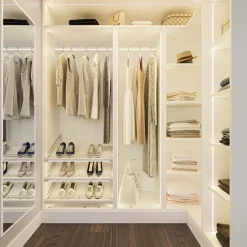 Clearance Closet Rod with Integrated LED Light in Black Closet & Storage