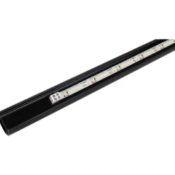 Clearance Closet Rod with Integrated LED Light in Black Closet & Storage