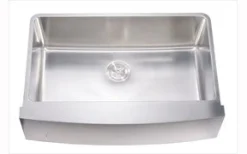 Hot 33" Curved Apron Single Bowl 16 Gauge Stainless Steel Kitchen Sink Stainless Steel Sinks|Single Bowl Sinks