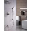 Discount Dawn Acadia Square Series Shower Combo Set Wall Mounted Rainhead with Slide Bar Handheld Shower Shower Systems