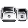 Best Dawn ASU107 35" Double Bowl Undermount Stainless Steel Kitchen Sink Stainless Steel Sinks|Double Bowl Sinks