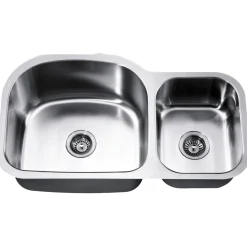 Best Dawn ASU107 35" Double Bowl Undermount Stainless Steel Kitchen Sink Stainless Steel Sinks|Double Bowl Sinks