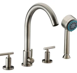 Online Dawn D162503 4-Hole Tub Filler with Personal Handshower and Lever Handles Tub Faucets