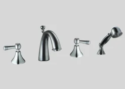 Outlet Dawn DS122119 4-Hole Tub Filler with Personal Handshower & Lever Handles Tub Faucets