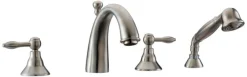 Discount Dawn DS132119 4-Hole Tub Filler with Personal Handshower & Lever Handles Tub Faucets