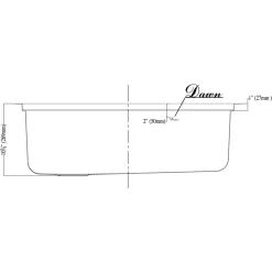 Clearance Dawn DSU3118 33" 16 Gauge Undermount Single Bowl Stainless Steel Kitchen Sink with Accessory Ledge Stainless Steel Sinks|Single Bowl Sinks