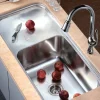 Outlet Dawn DSU4120 23" Undermount Single Bowl Kitchen Sink Stainless Steel Sinks|Single Bowl Sinks