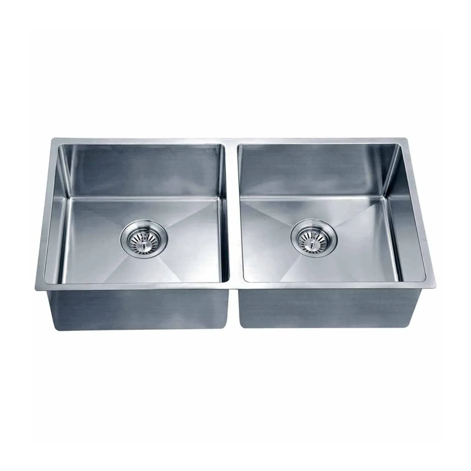 Clearance Dawn 35" Equal Double Bowl Undermount Kitchen Sink, with Small Radius Corners Stainless Steel Sinks|Double Bowl Sinks