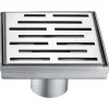 Hot Dawn LAN050504 Amazon River Series - Square Shower Drain 5"L (Stamping technique & press in the base) Shower Drains
