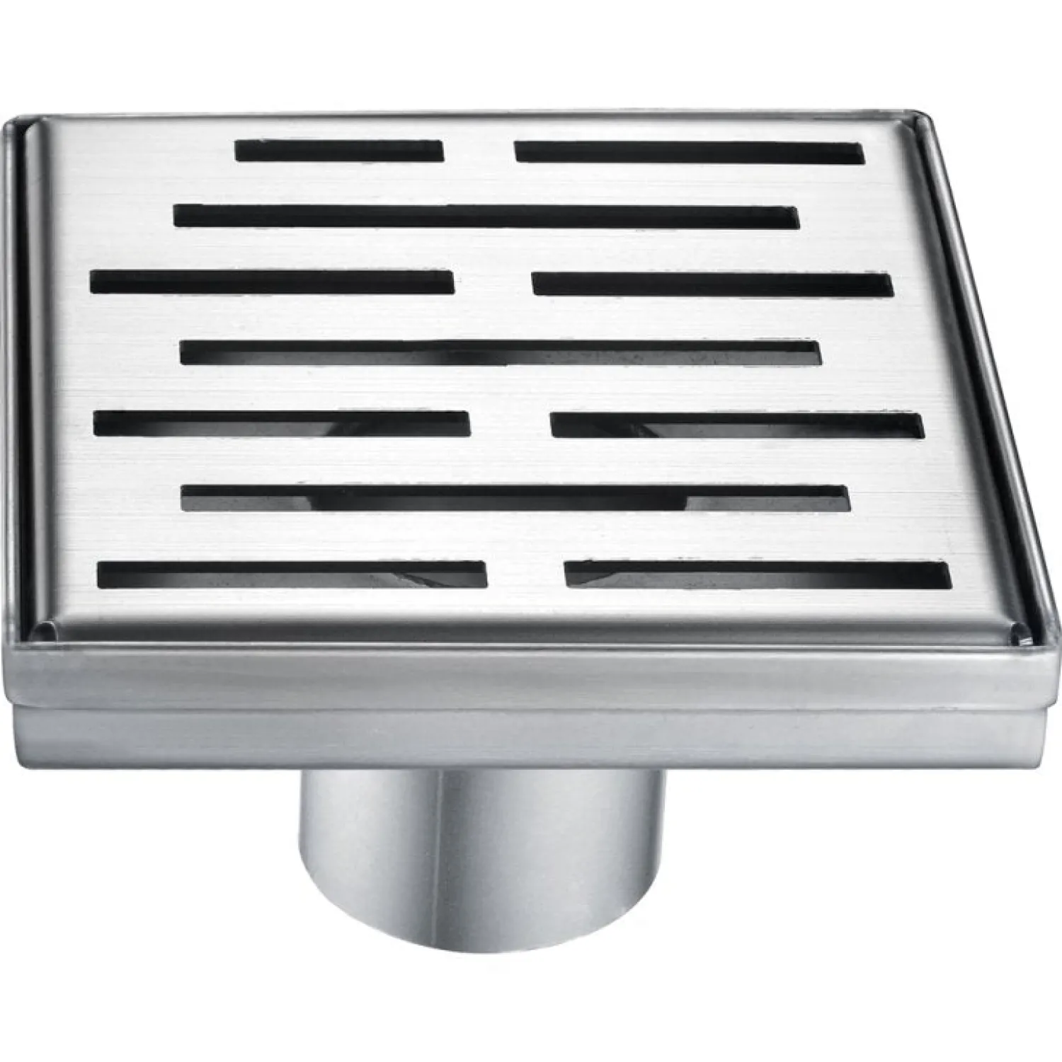Hot Dawn LAN050504 Amazon River Series - Square Shower Drain 5"L (Stamping technique & press in the base) Shower Drains
