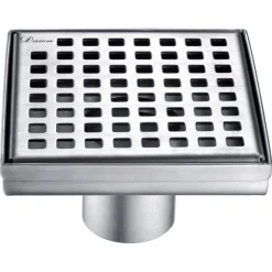 Hot Dawn LBE050504 Brisbane River Series - Square Shower Drain 5"L (Stamping technique & press in the base) Shower Drains