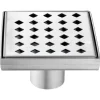 Hot Dawn LMI050504 Mississippi River Series - Square Shower Drain 5"L (Stamping technique & press in the base) Shower Drains