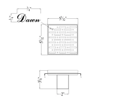 New Dawn Rio Orinoco River Series - Square Shower Drain 5"L Shower Drains