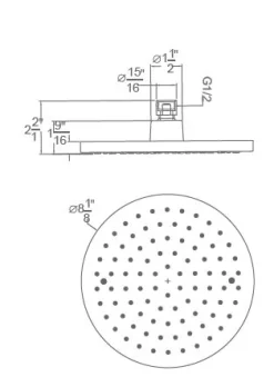Discount Dawn RSS040400-8 8 inch Round Rainhead Shower Heads