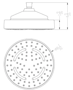 Hot Dawn SHM230401 Single Function, LED Light Showerhead Shower Heads