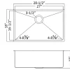 Online Dawn 29" Single Bowl Undermount 18 Gauge Stainless Steel Kitchen Sink Stainless Steel Sinks|Single Bowl Sinks