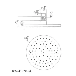 Sale Dawn Single Function 8-Inch Round Rain Showerhead Shower Heads