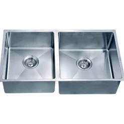 Sale Dawn Undermount Small Corner Radius Double Bowl Sink Stainless Steel Sinks|Double Bowl Sinks