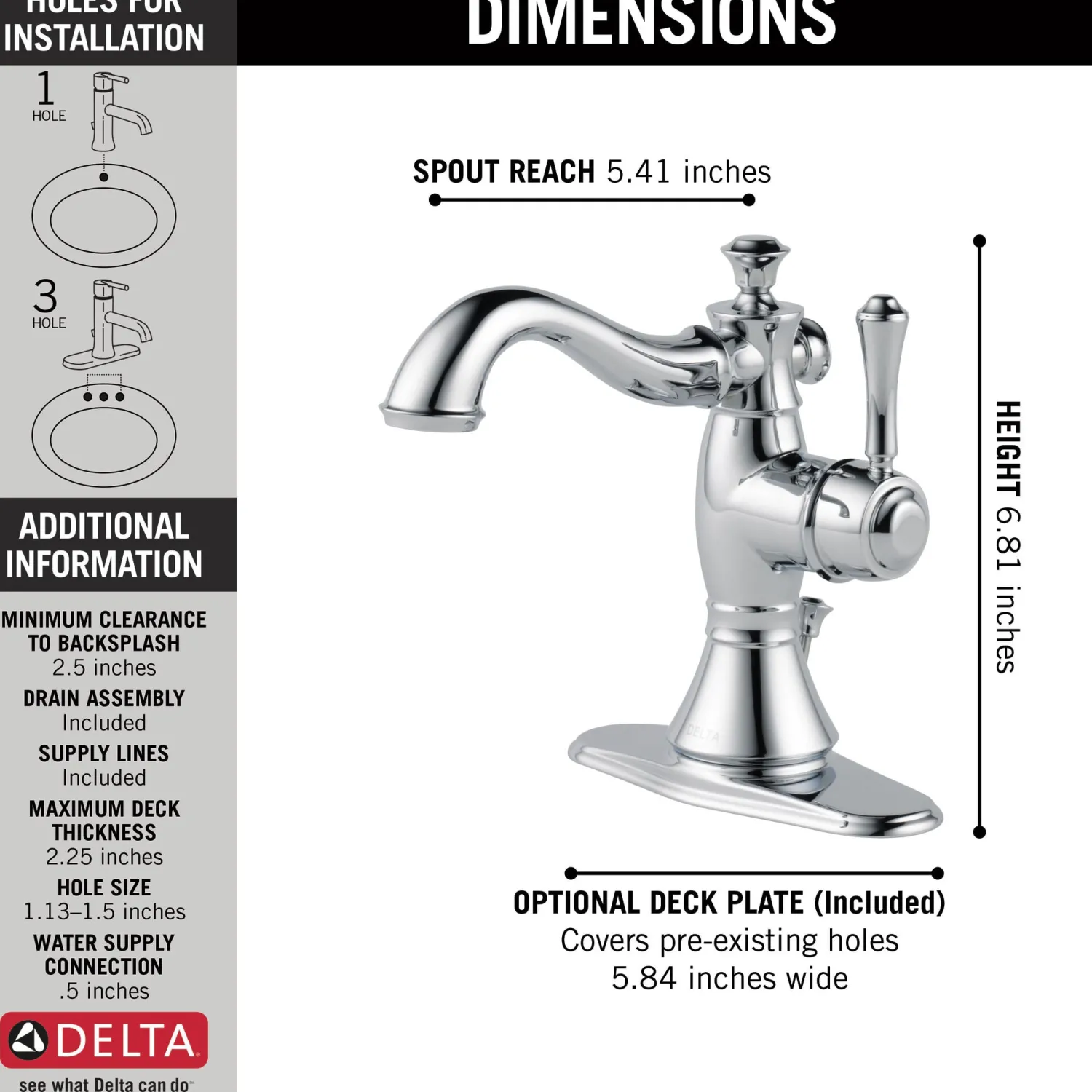 Outlet Cassidy Single Handle Bathroom Faucet Single Hole