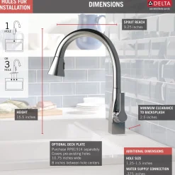 Hot Mateo Single Handle Pull-Down Kitchen Faucet Single Hole