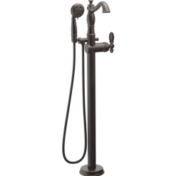 Single Handle Floor Mount Tub Filler Hand Shower Tub Faucets