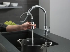 Discount Trinsic Single Handle Limited Swivel Pull-Down Kitchen Faucet Single Hole