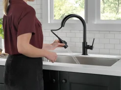 Discount Trinsic Single Handle Limited Swivel Pull-Down Kitchen Faucet Single Hole