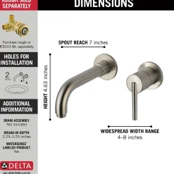Sale Trinsic Single Handle Wall Mount Bathroom Faucet Wall Mount
