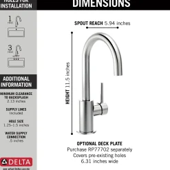 New Trinsic True Bar with Limited Swivel Spout Bar Faucets