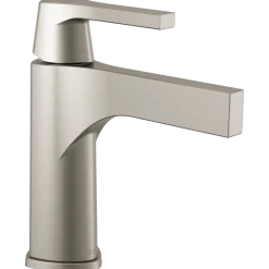 Discount Zura Single Handle Bathroom Faucet with Drain in Stainless Single Hole