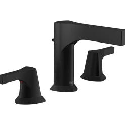 Sale Zura Two Handle Widespread Bathroom Faucet in Matte Black 8" Widespread