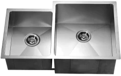 Clearance 33" Double Bowl Dual Mount 18 Gauge Stainless Steel Kitchen Sink Drop-In / Top Mount Sinks|Stainless Steel Sinks