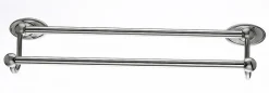 Clearance 18" Double Towel Bar With Oval Backplate In Brushed Satin Nickel Top Knobs|Brushed Nickel Hardware
