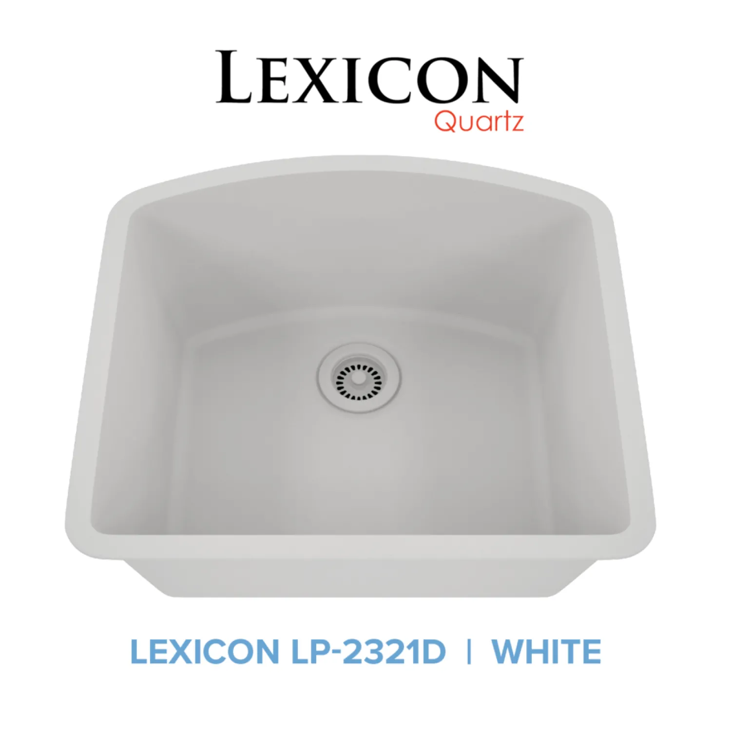 Outlet D-Shaped Quartz Composite Kitchen Sink Single Bowl Sinks|Undermount Sinks