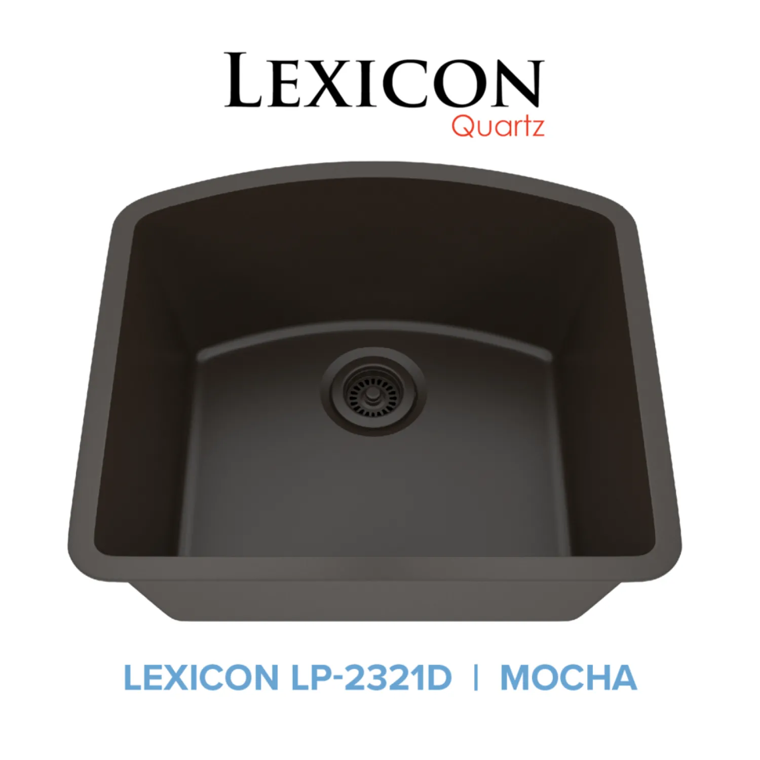 Outlet D-Shaped Quartz Composite Kitchen Sink Single Bowl Sinks|Undermount Sinks