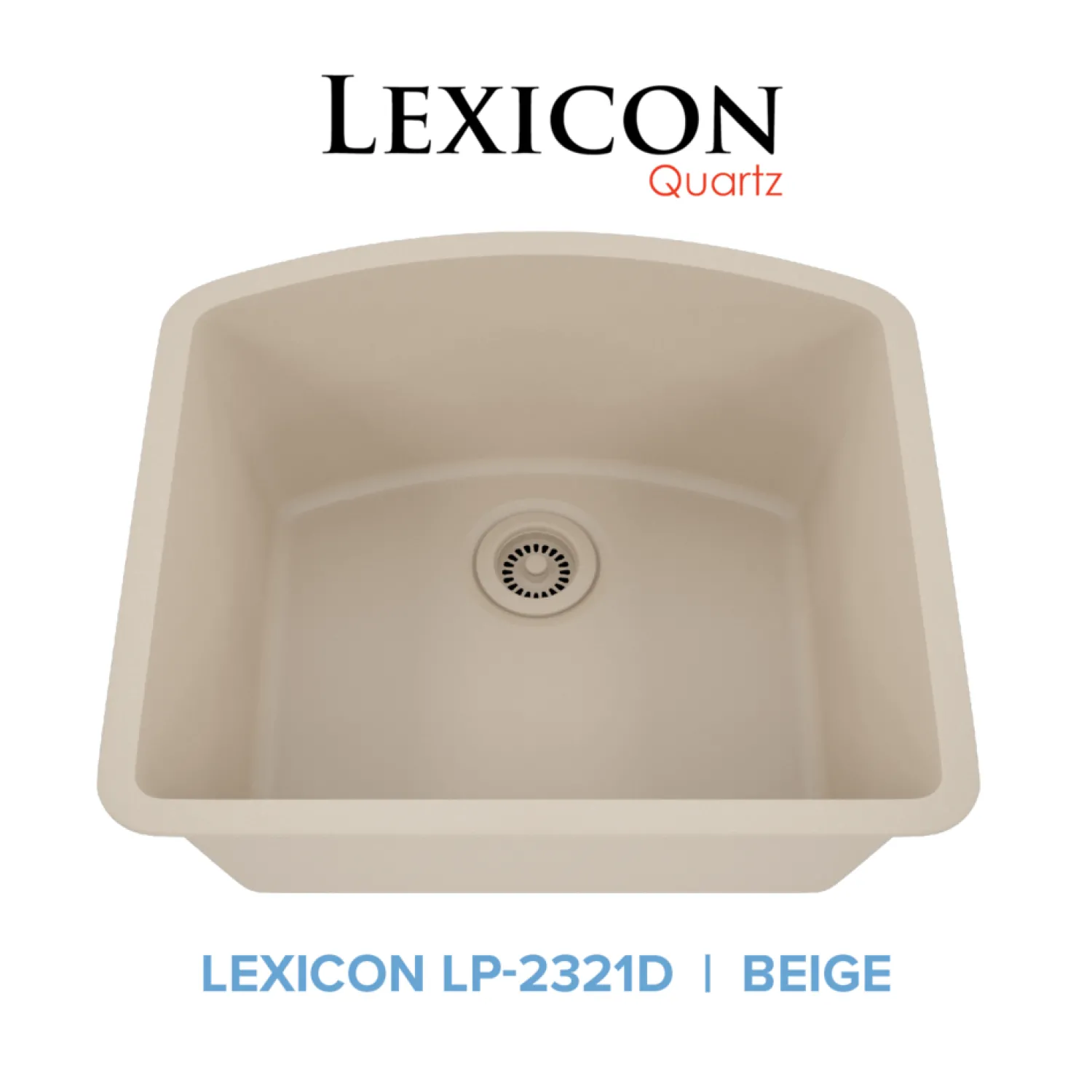 Outlet D-Shaped Quartz Composite Kitchen Sink Single Bowl Sinks|Undermount Sinks