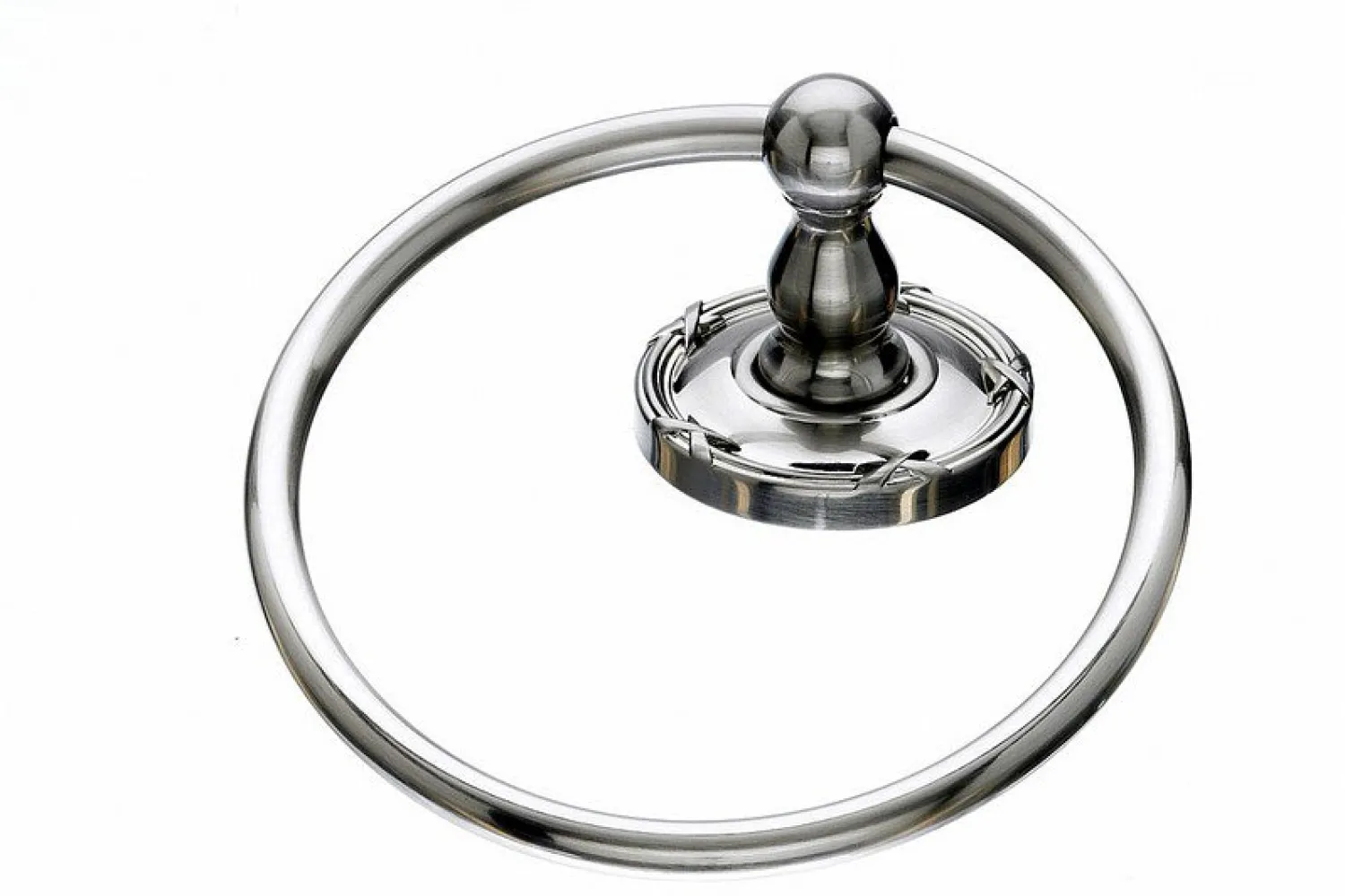 Best Ed5Bsne Towel Ring With Ribbon & Reed Detail In Brushed Satin Nickel Top Knobs|Brushed Nickel Hardware