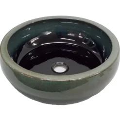Best Aquamarine Ceramic Vessel Sink Above Counter / Vessel Sinks
