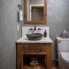 Best Black Limestone Freeform Vessel Sink Above Counter / Vessel Sinks