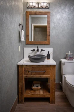 Best Black Limestone Freeform Vessel Sink Above Counter / Vessel Sinks