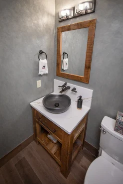 Best Black Limestone Freeform Vessel Sink Above Counter / Vessel Sinks