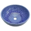 New Blue Streams Ceramic Vessel Sink Above Counter / Vessel Sinks