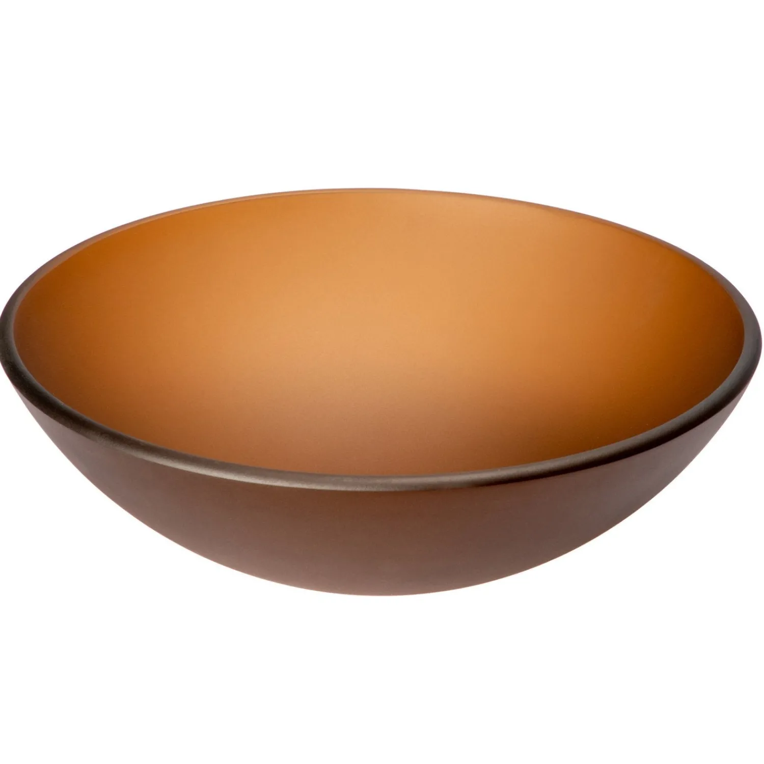 New Brown Frosted Glass Vessel Sink Bowl Above Counter / Vessel Sinks