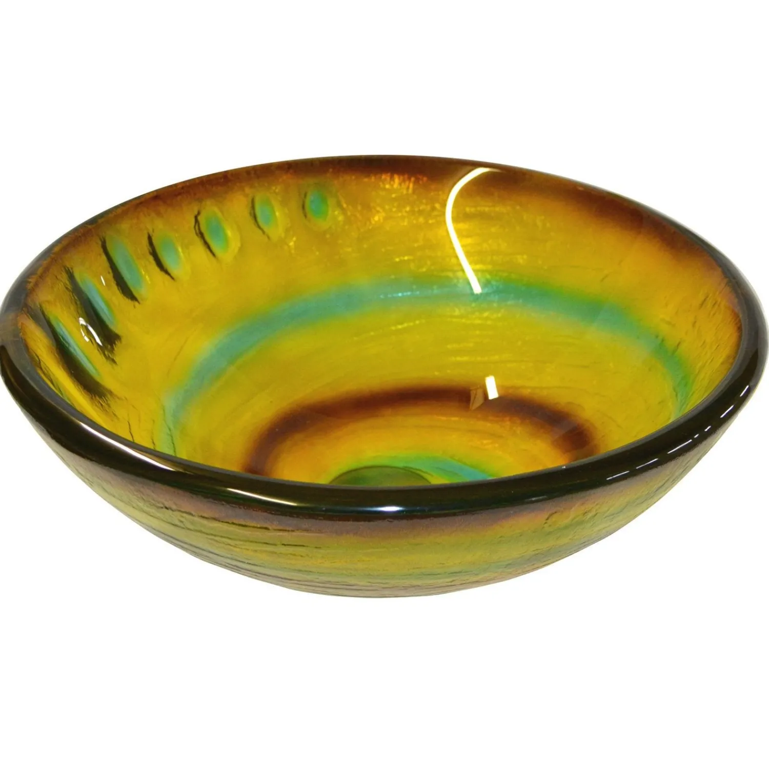 Best Candy Swirls Glass Vessel Sink Above Counter / Vessel Sinks