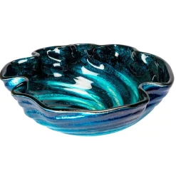 Online Carribean Wave Glass Vessel Sink Above Counter / Vessel Sinks