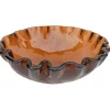 Outlet Cola Brown Freeform Wave Glass Vessel Sink Above Counter / Vessel Sinks