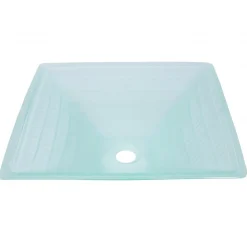 Online Crystal Glacier Vessel Sink Above Counter / Vessel Sinks