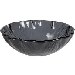 Best Dark Blue Freeform Wave Glass Vessel Sink Above Counter / Vessel Sinks